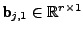 $ \textbf{b}_{j,1} \in \mathbb{R}^{r\times
1}$
